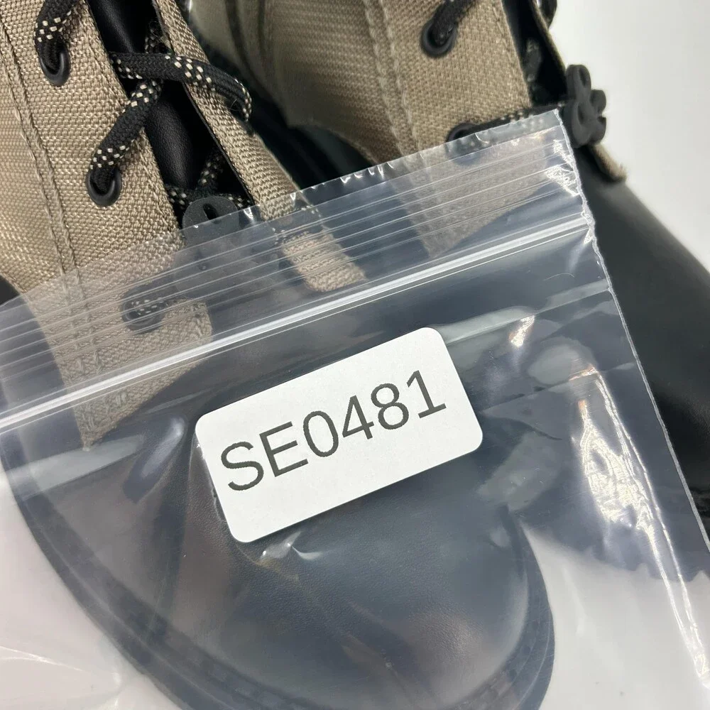 Sam & Libby Boots Womens Size 8.5 Canvas Stella Combat Lace Up Zip Lug Sole